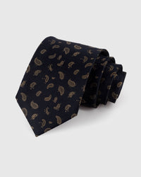 TIE NA MAY DISENYONG PAISLEY NA NAKALAT SA NOIR
