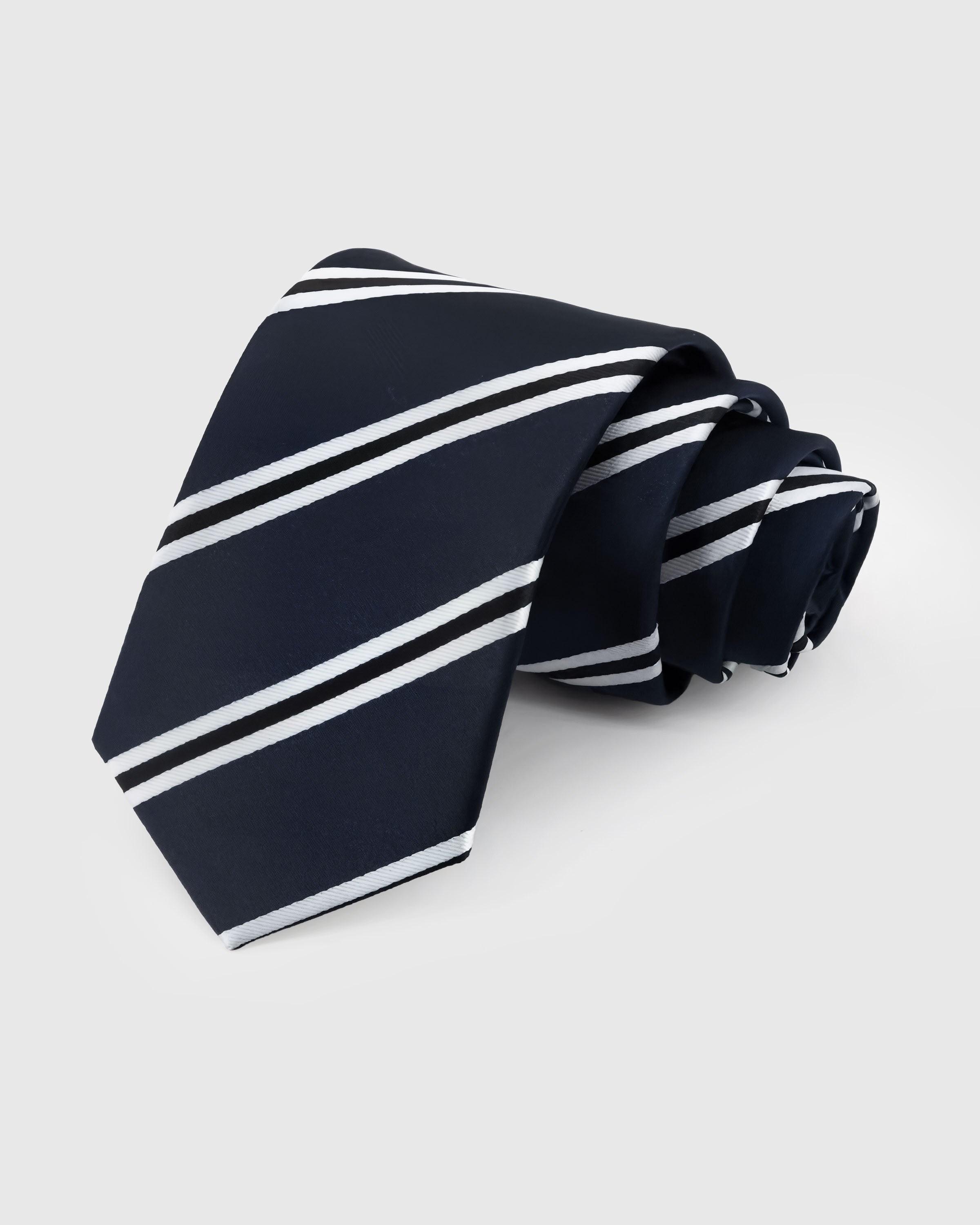 NAVY EMERALD STRIPE TIE