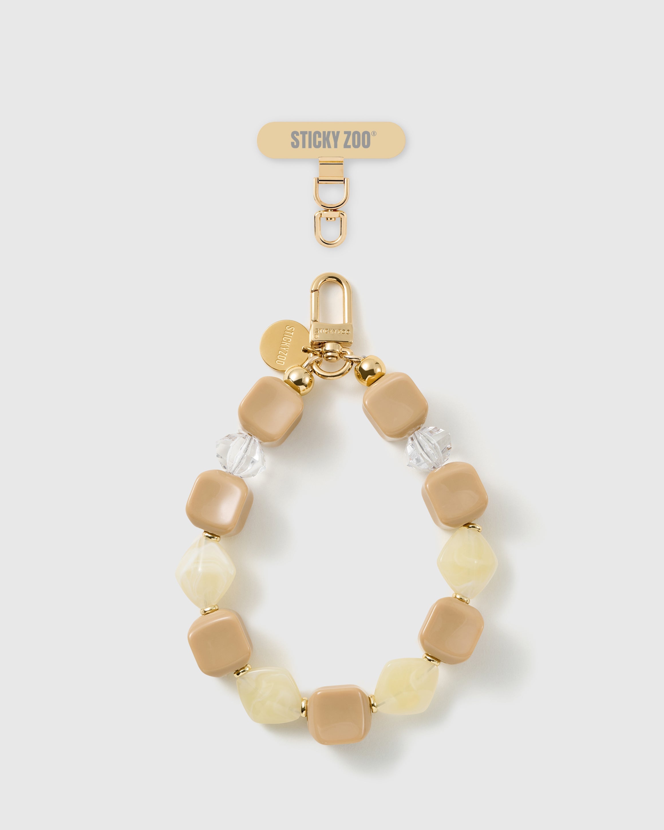 LATTE MARBLE MIX PHONE STRAP