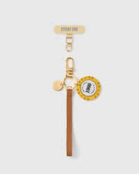 GOLDEN CHIP LEATHER PHONE STRAP