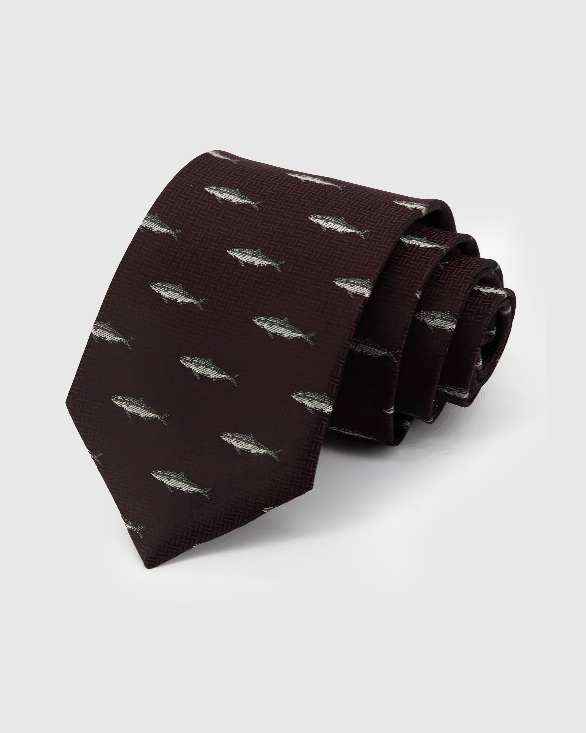 BURGUNDY TROUT TIE