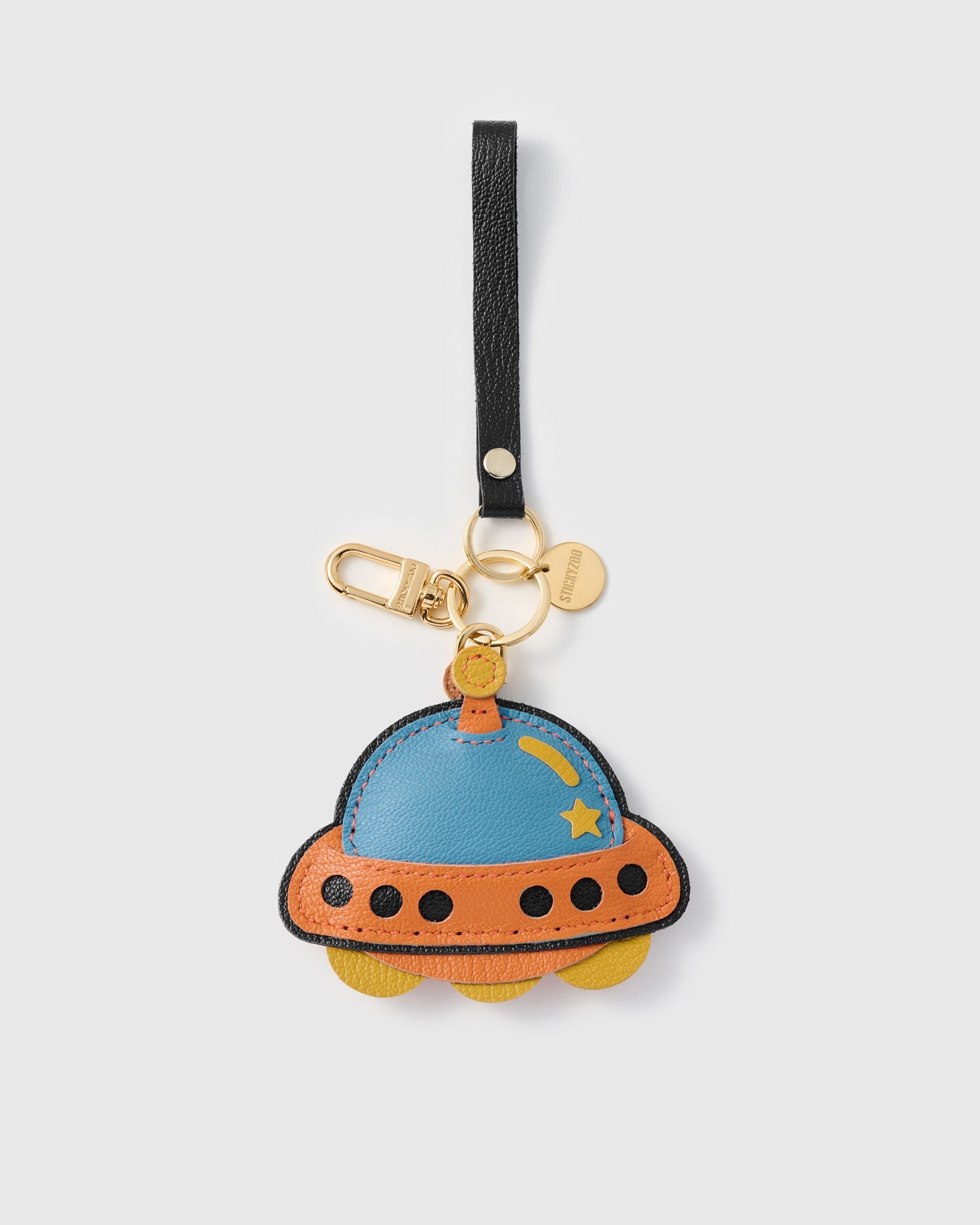 UFO LEATHER BAG CHARM
