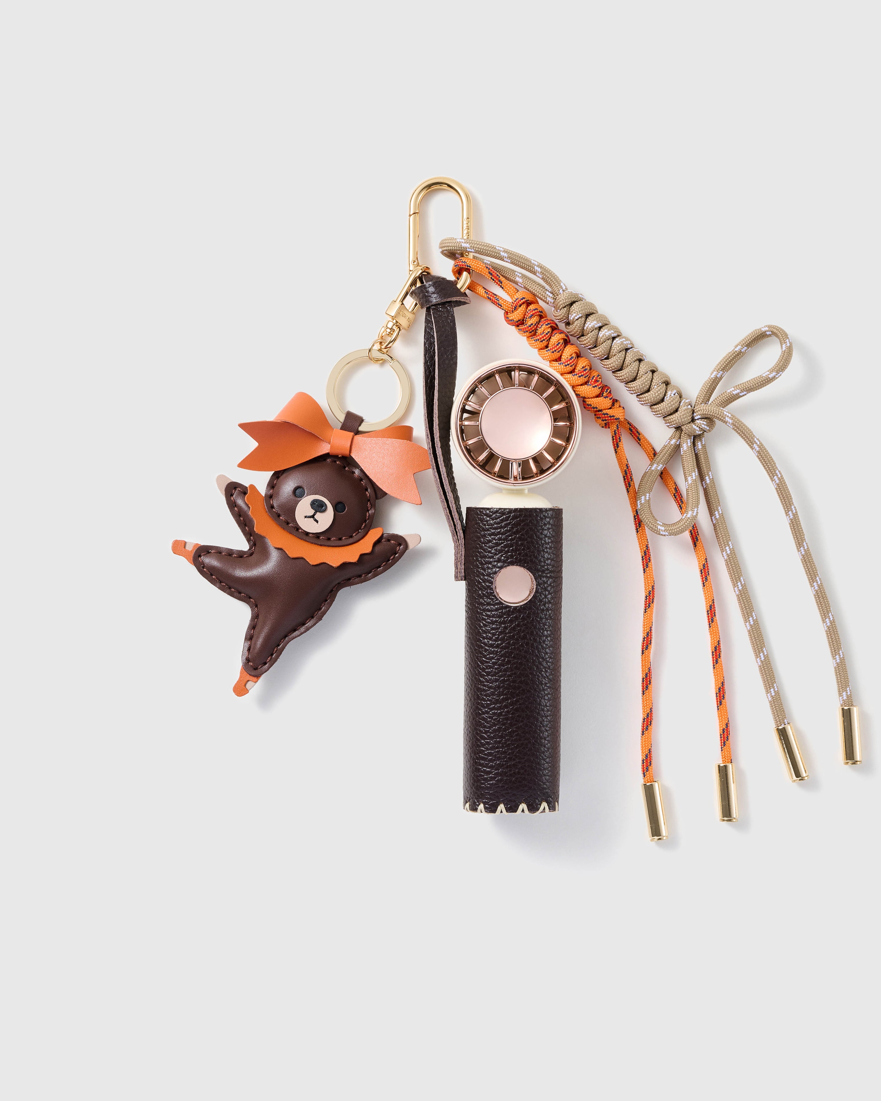 ORANGE BOW BEAR CHARM - COOL STACK