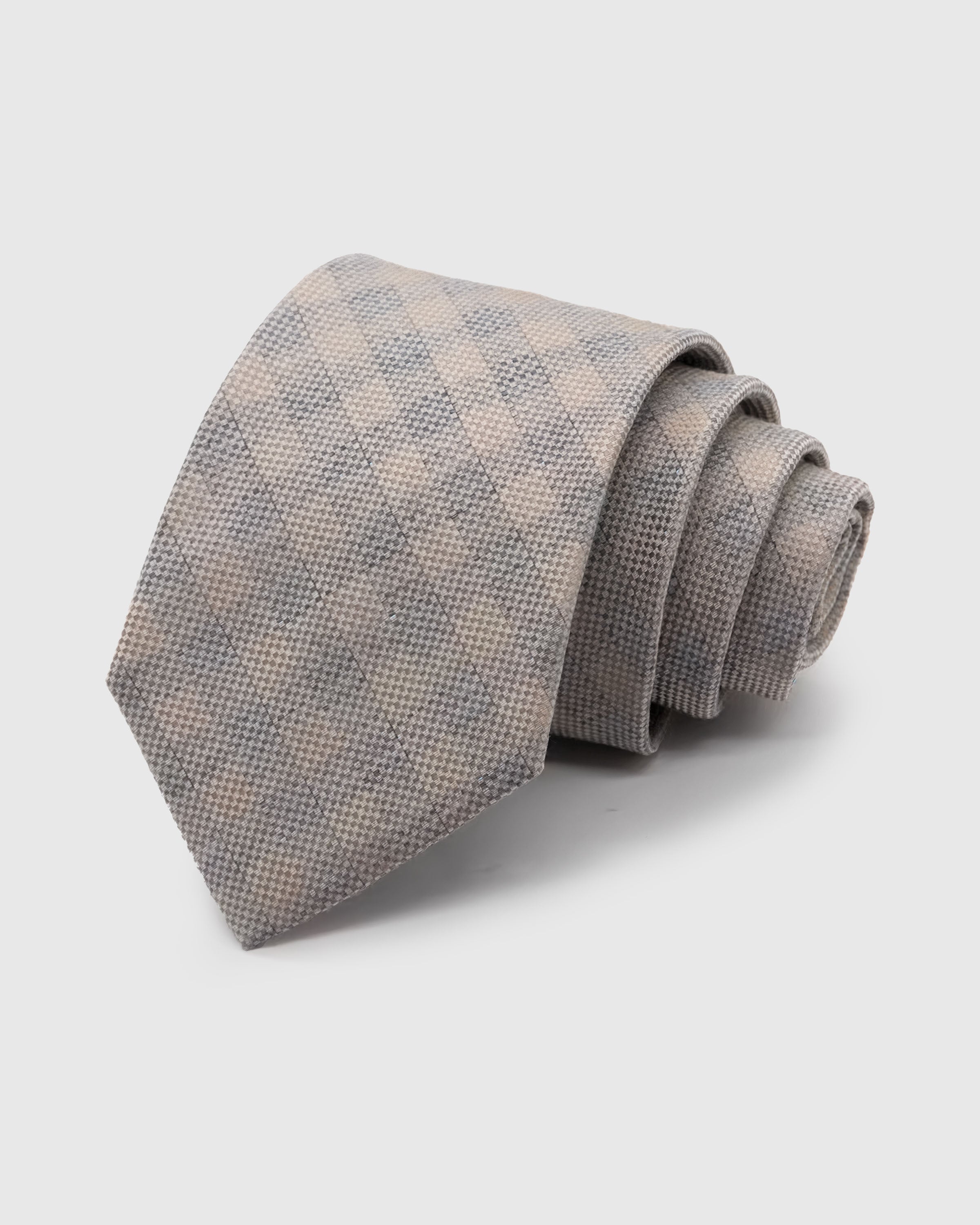 SILVER HOUNDSTOOTH TIE