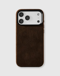 ALCANTARA PHONE CASE — ESPRESSO