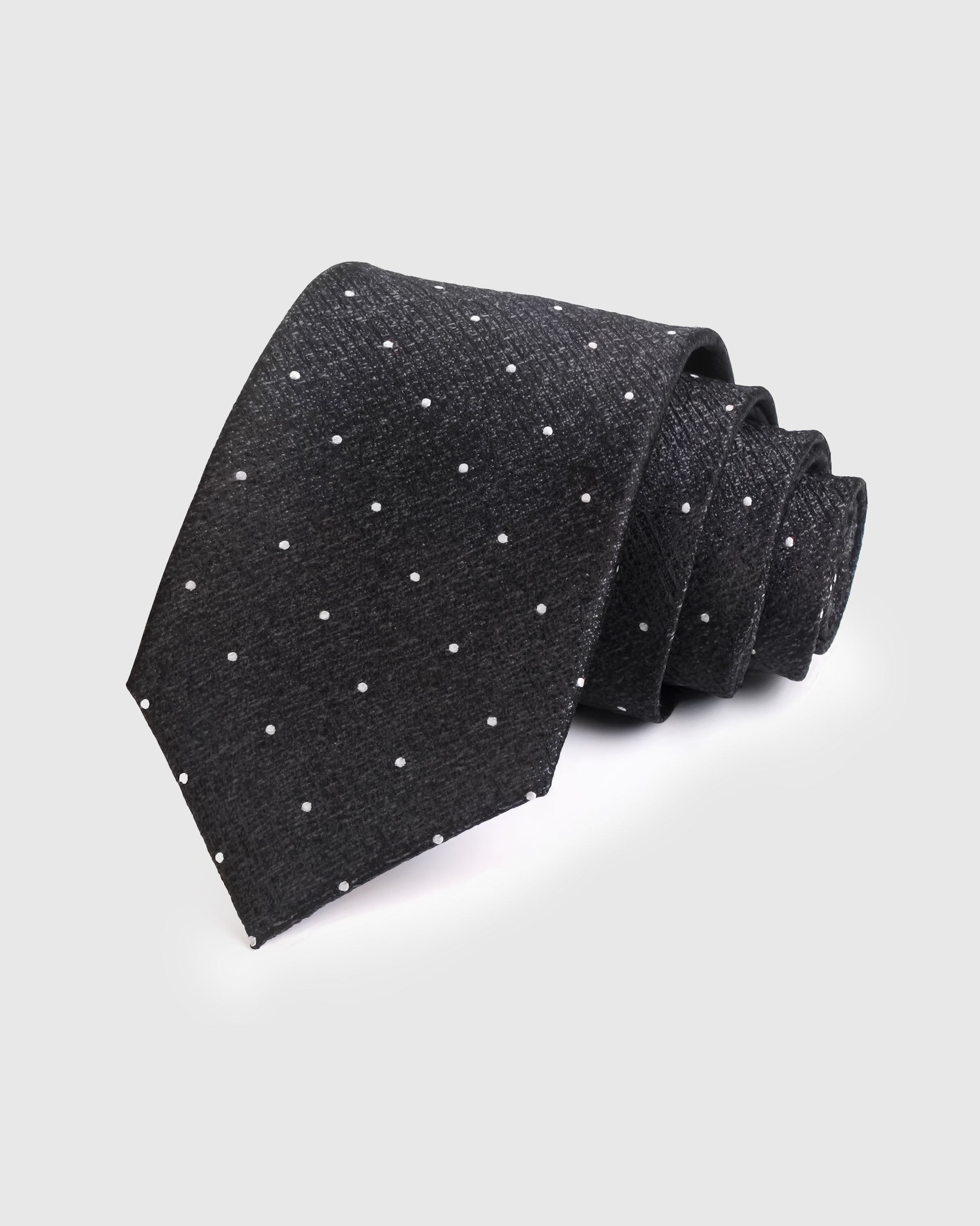 CHARCOAL PIN DOT TIE