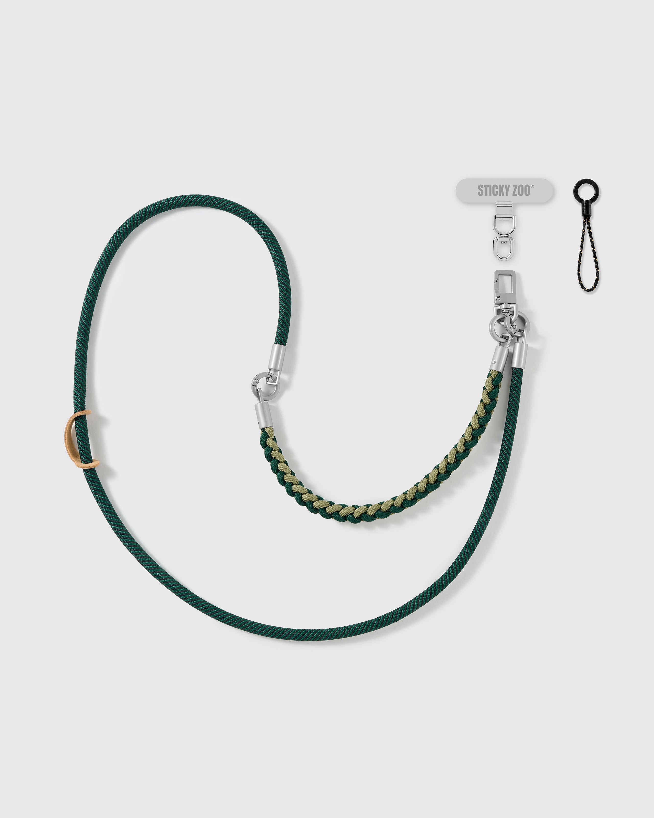 PINE BRAID CROSS-BODY PHONE STRAP