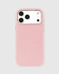 TEXTURED LEATHER CASE — PINK