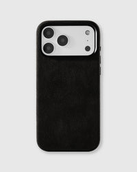 ALCANTARA PHONE CASE — BLACK