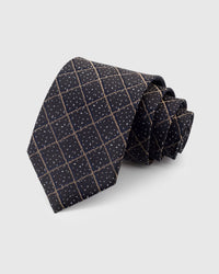 ONYX WINDOWPANE TIE