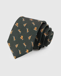 CHARCOAL DACHSHUND TIE