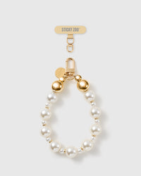 GOLDEN PEARL PHONE STRAP