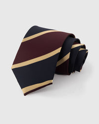 BURGUNDY HERRINGBONE TIE