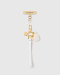 PEARL HEART LEATHER STRAP NG TELEPONO  