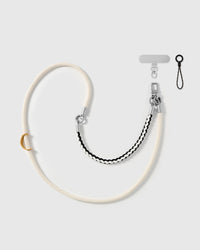 IVORY BRAID CROSS-BODY PHONE STRAP