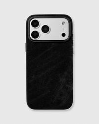 DENIM PHONE CASE — BLACK