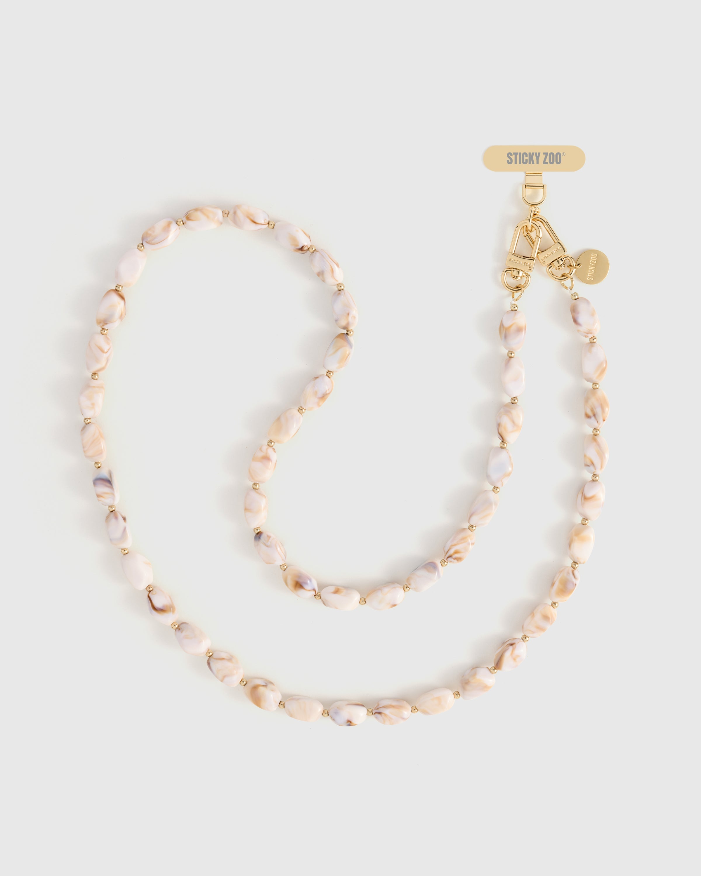 BLUSH MARBLE CROSS-BODY PHONE STRAP