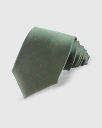 SAGE TANGERINE DOT TIE
