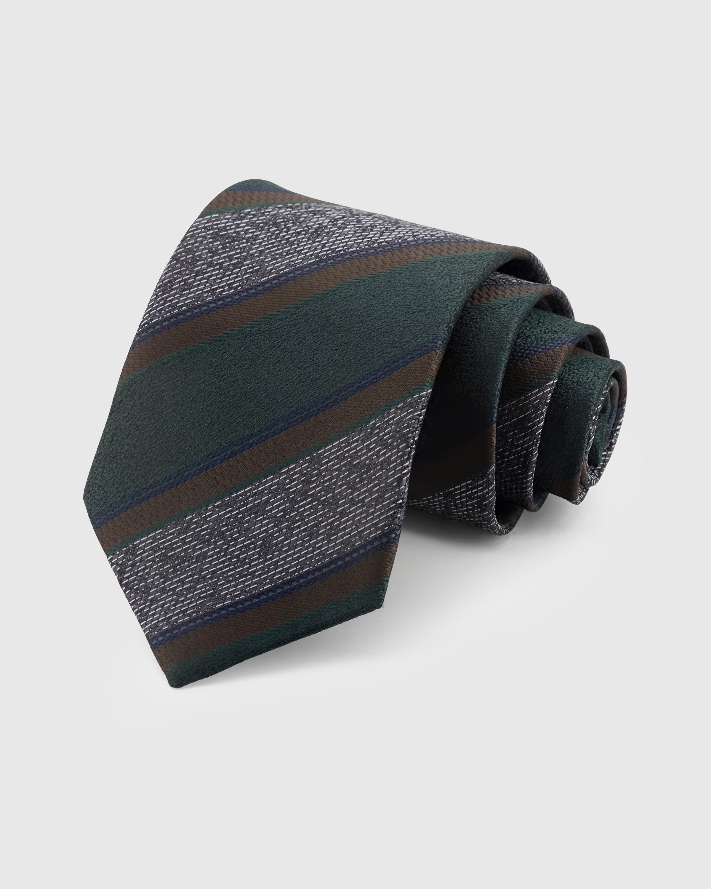 EVERGREEN TEXTURED STRIPE TIE