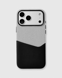 WALLET PHONE CASE — GREY BLACK