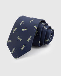 NAVY DRAGONFLY TIE