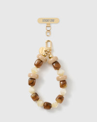 TOFFEE MARBLE MIX PHONE STRAP