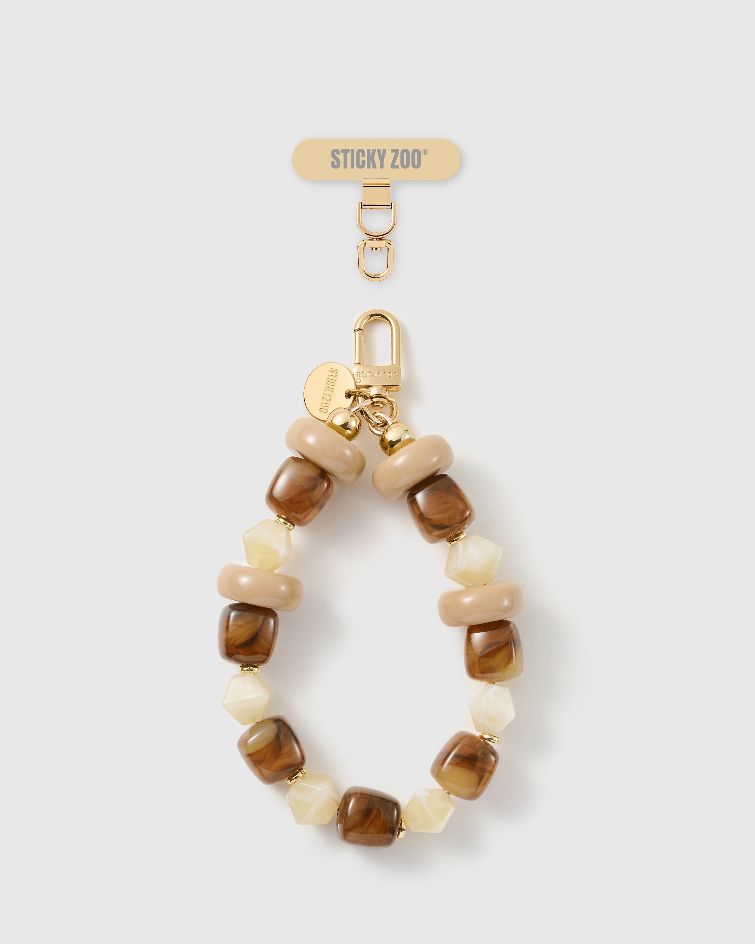 TOFFEE MARBLE MIX PHONE STRAP