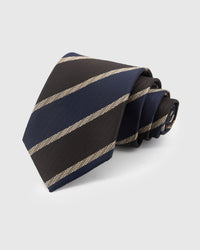 ESPRESSO NAVY STRIPE TIE