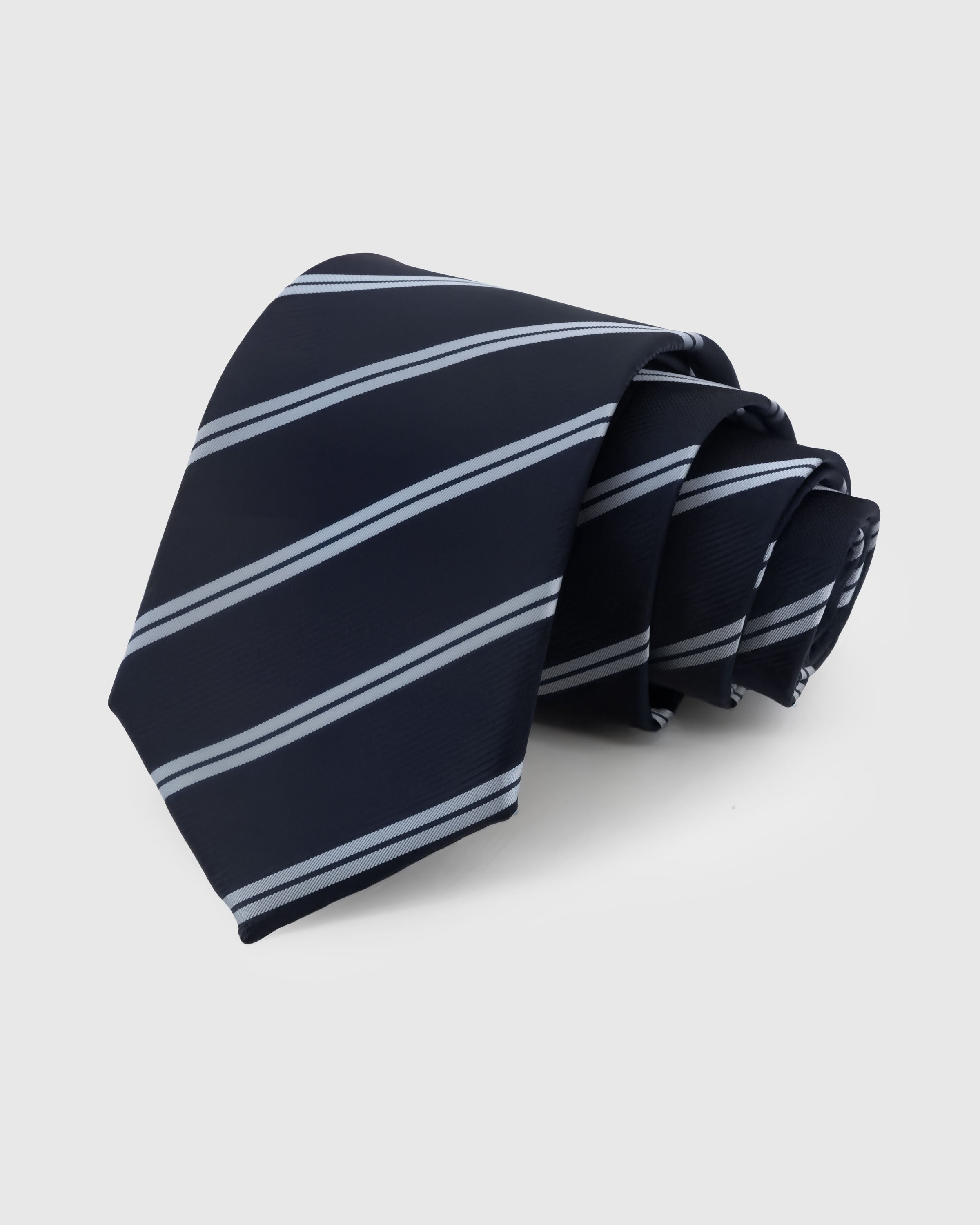 NAVY DOUBLE STRIPE TIE