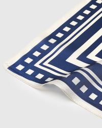 OPTICAL STRIPE SILK SCARF