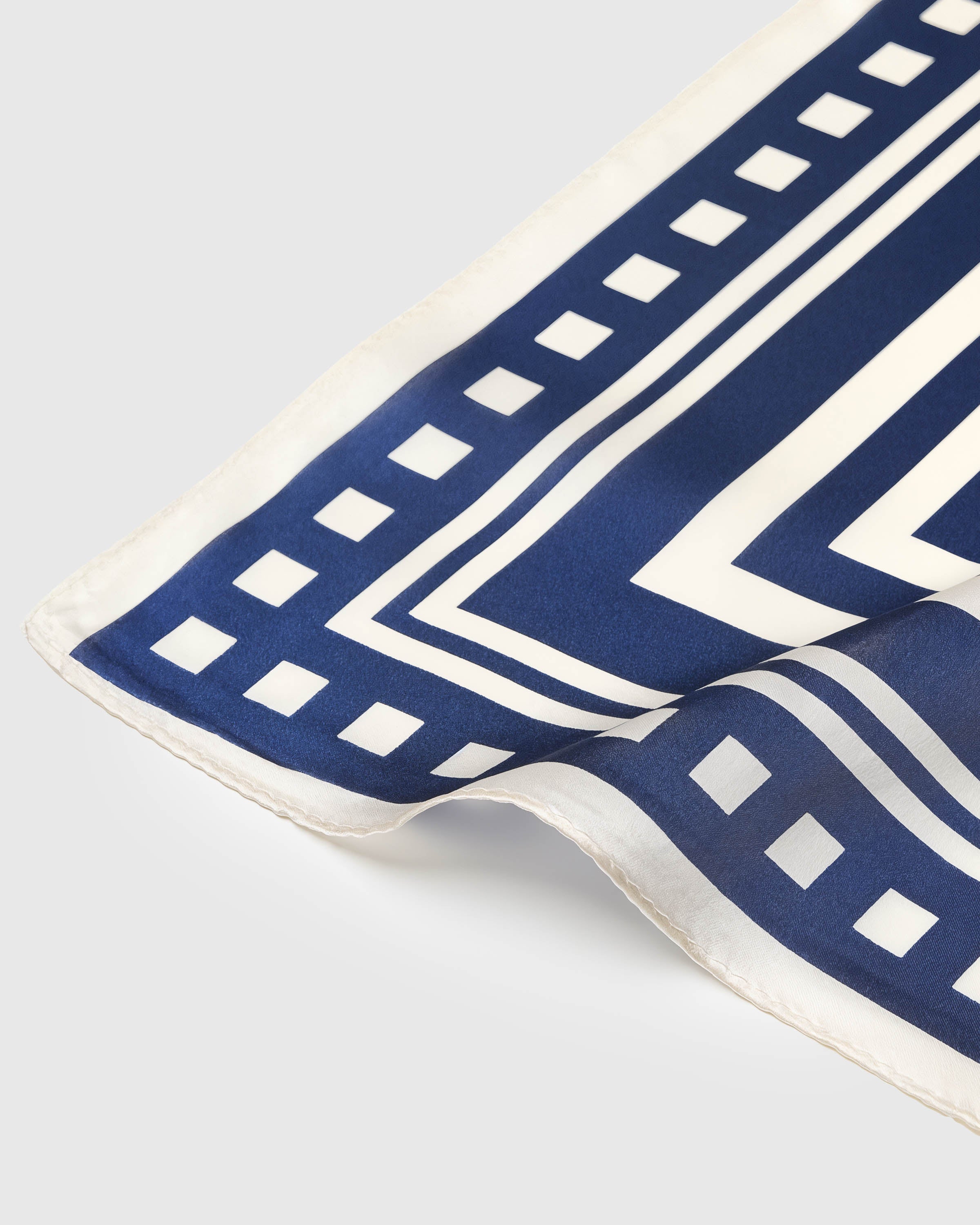 OPTICAL STRIPE SILK SCARF