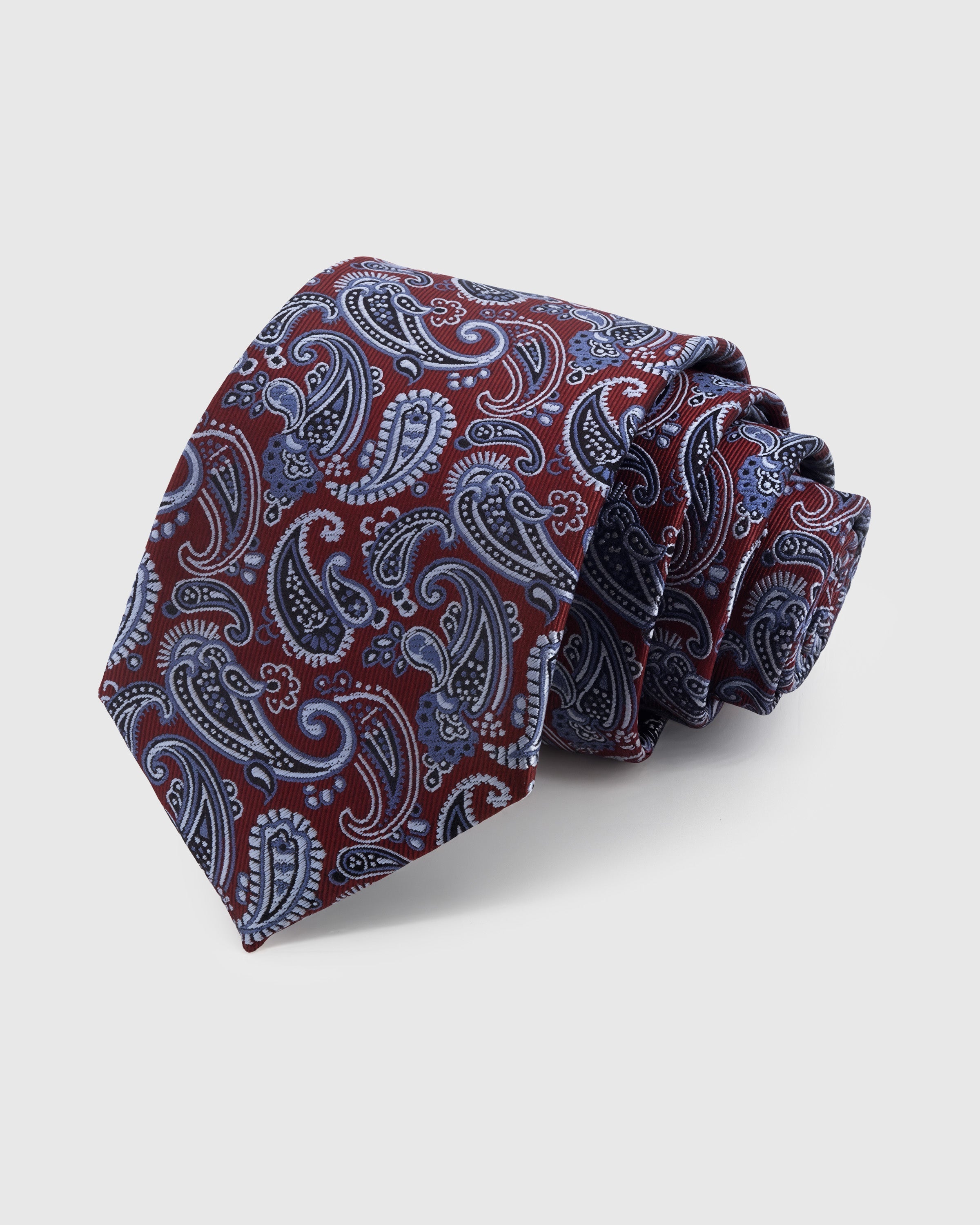 CRIMSON PAISLEY TIE