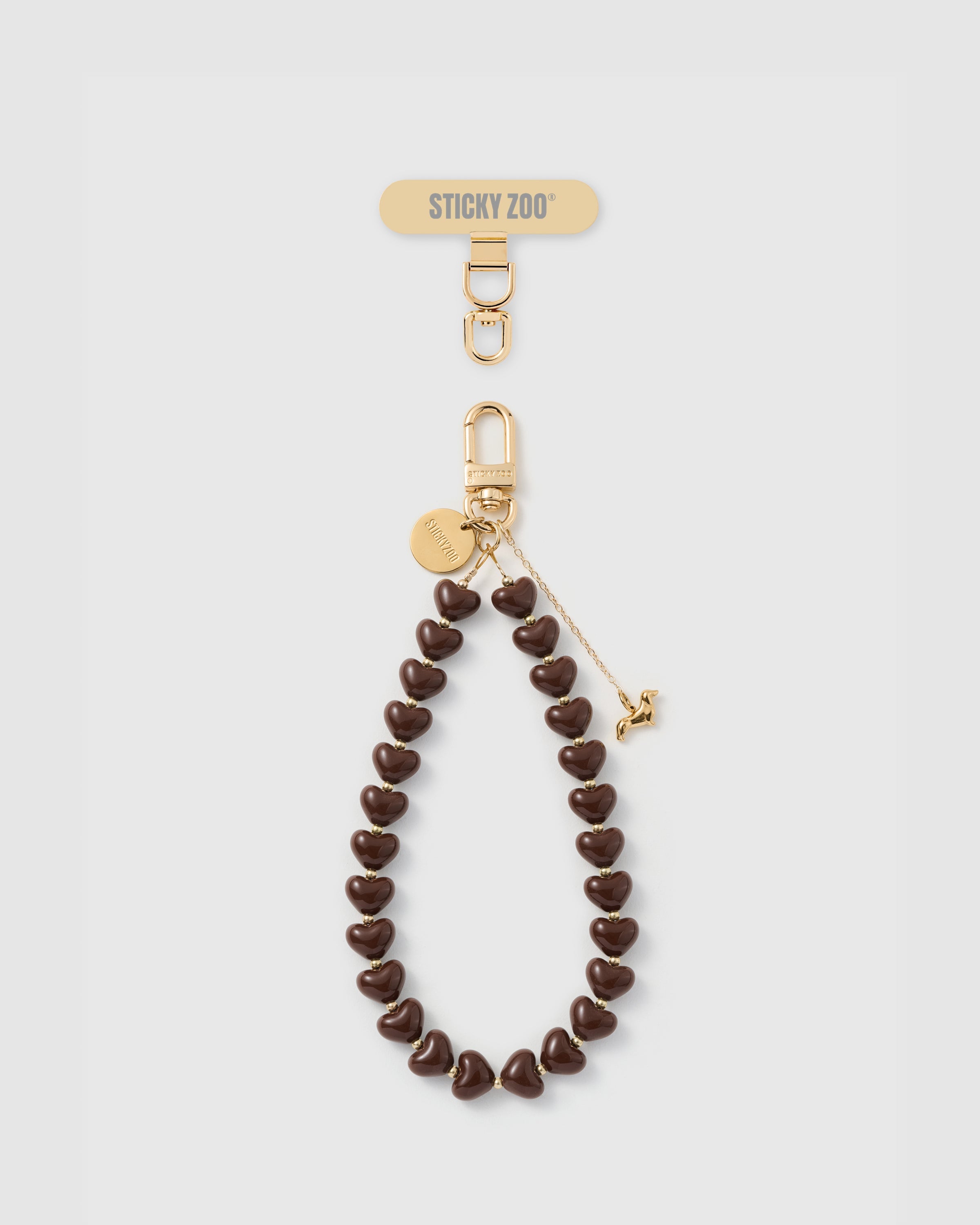COCOA DACHSHUND HEART STRAP NG TELEPONO  