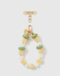 LEMON LIME MARBLE MIX PHONE STRAP