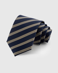 NAVY TRIPLE STRIPE TIE