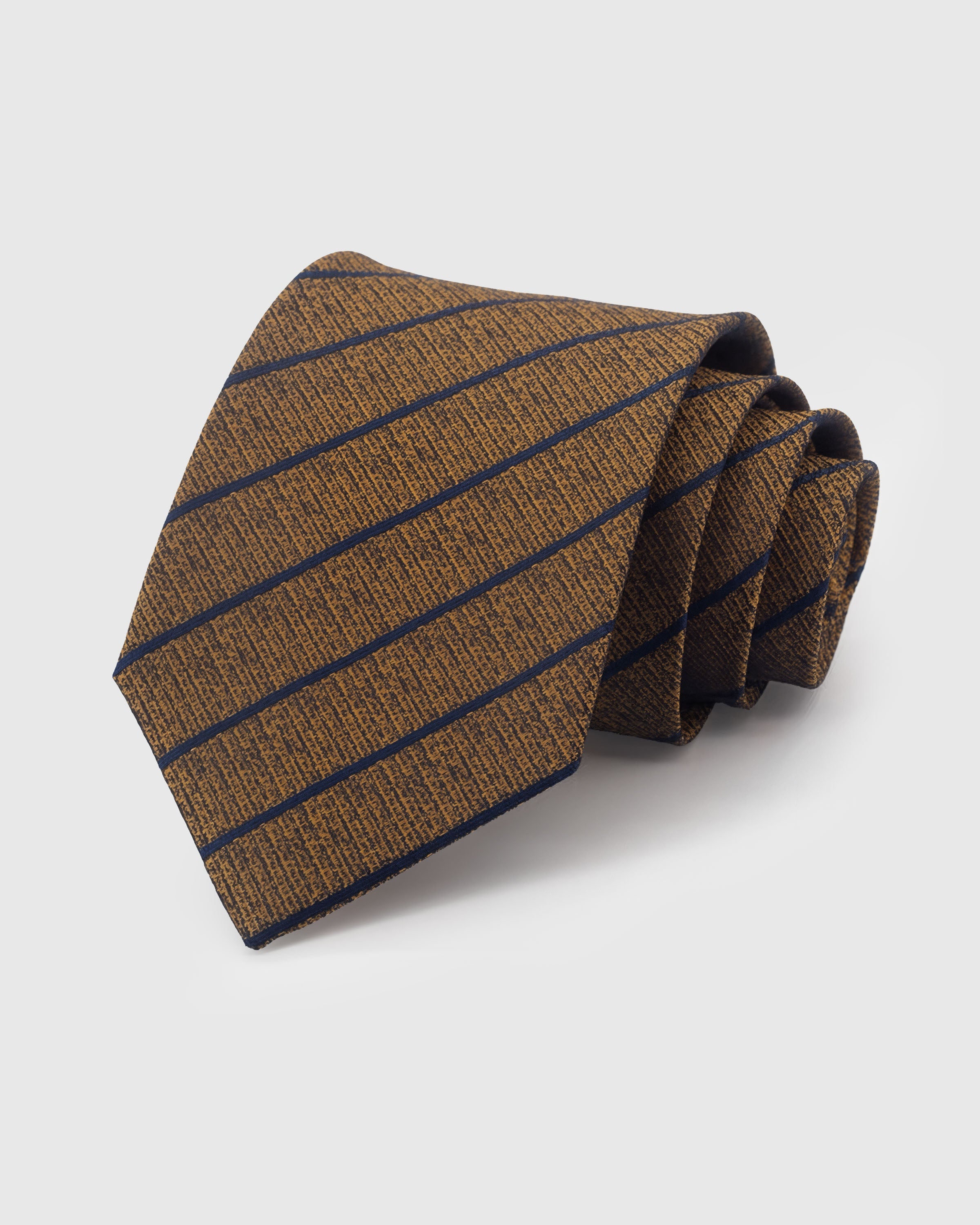 TOFFEE NAVY STRIPE TIE