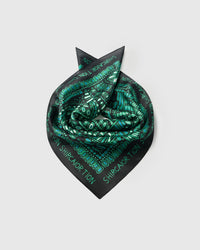 EMERALD DOTWORK SILK SCARF
