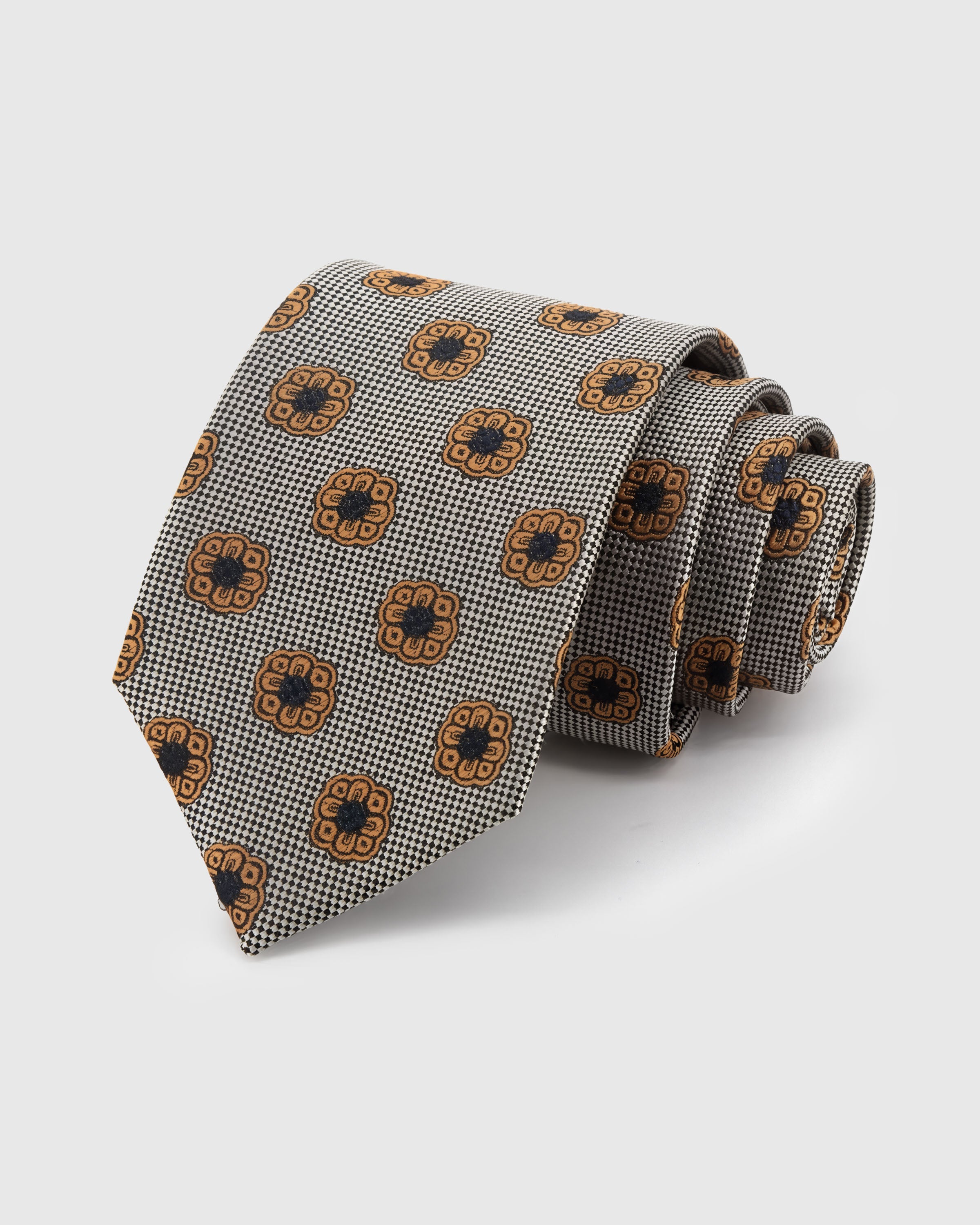 PEWTER ROSETTE TIE