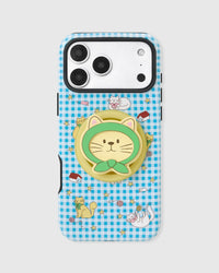 GREEN HOOD CAT PHONE CASE