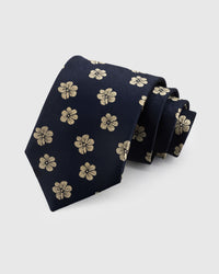 NAVY BLOSSOM TIE