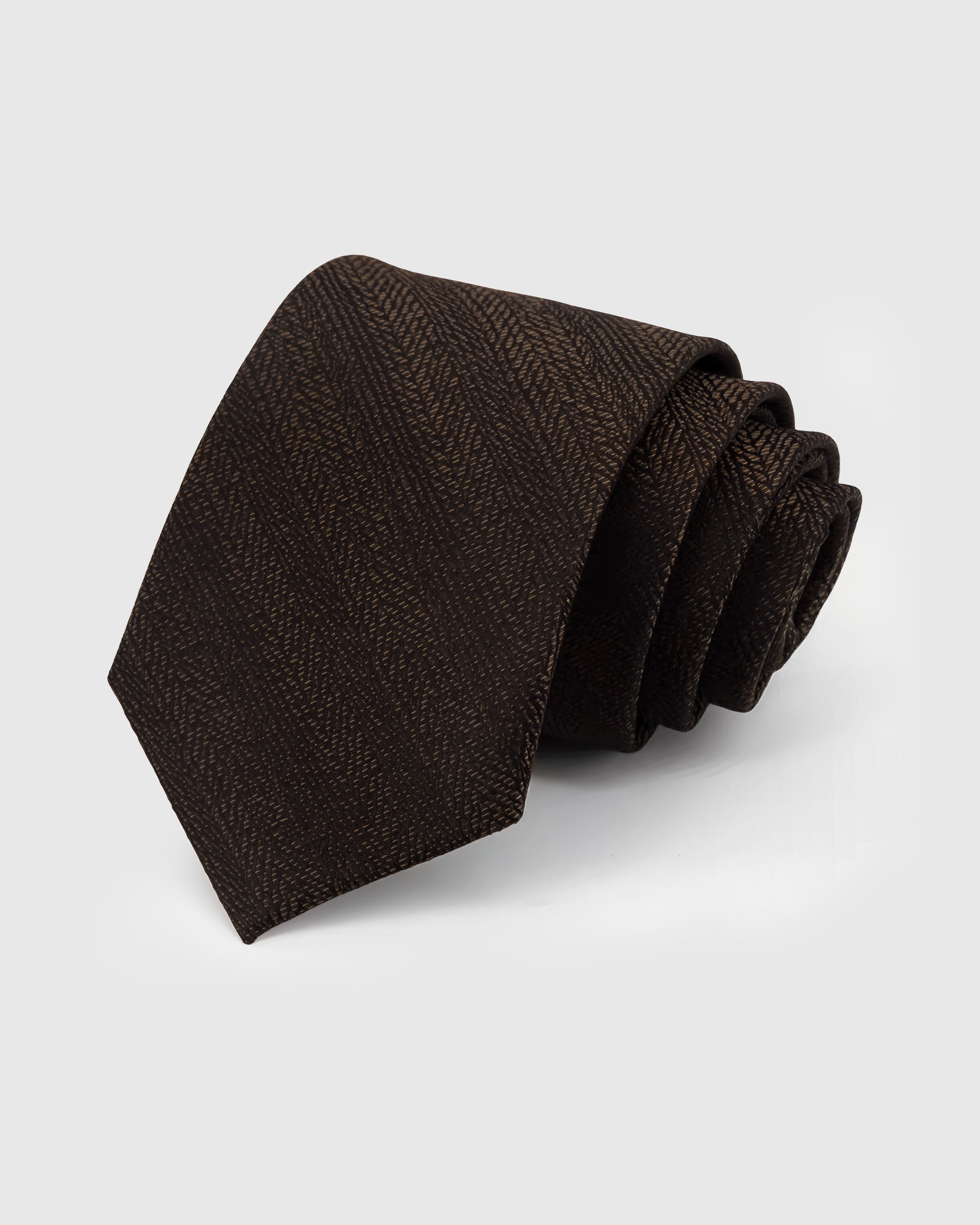 ESPRESSO HERRINGBONE TIE