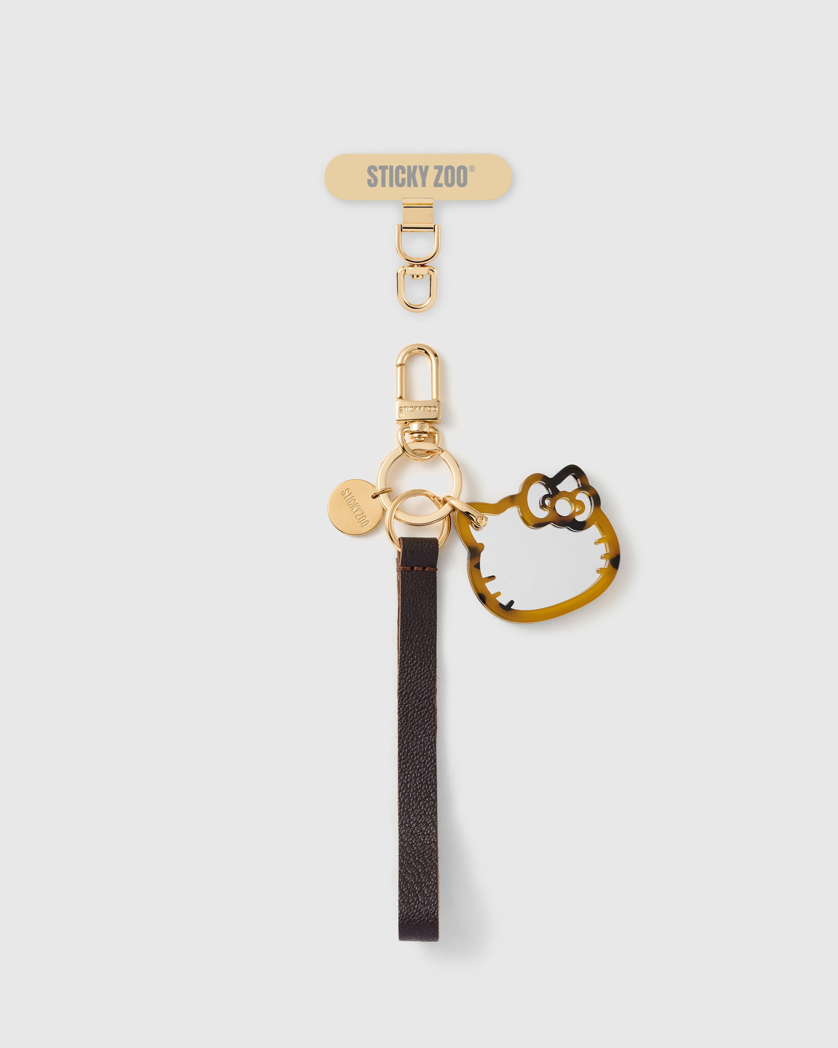 COCOA CAT LEATHER PHONE STRAP