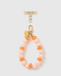 PEACH PEARL PHONE STRAP