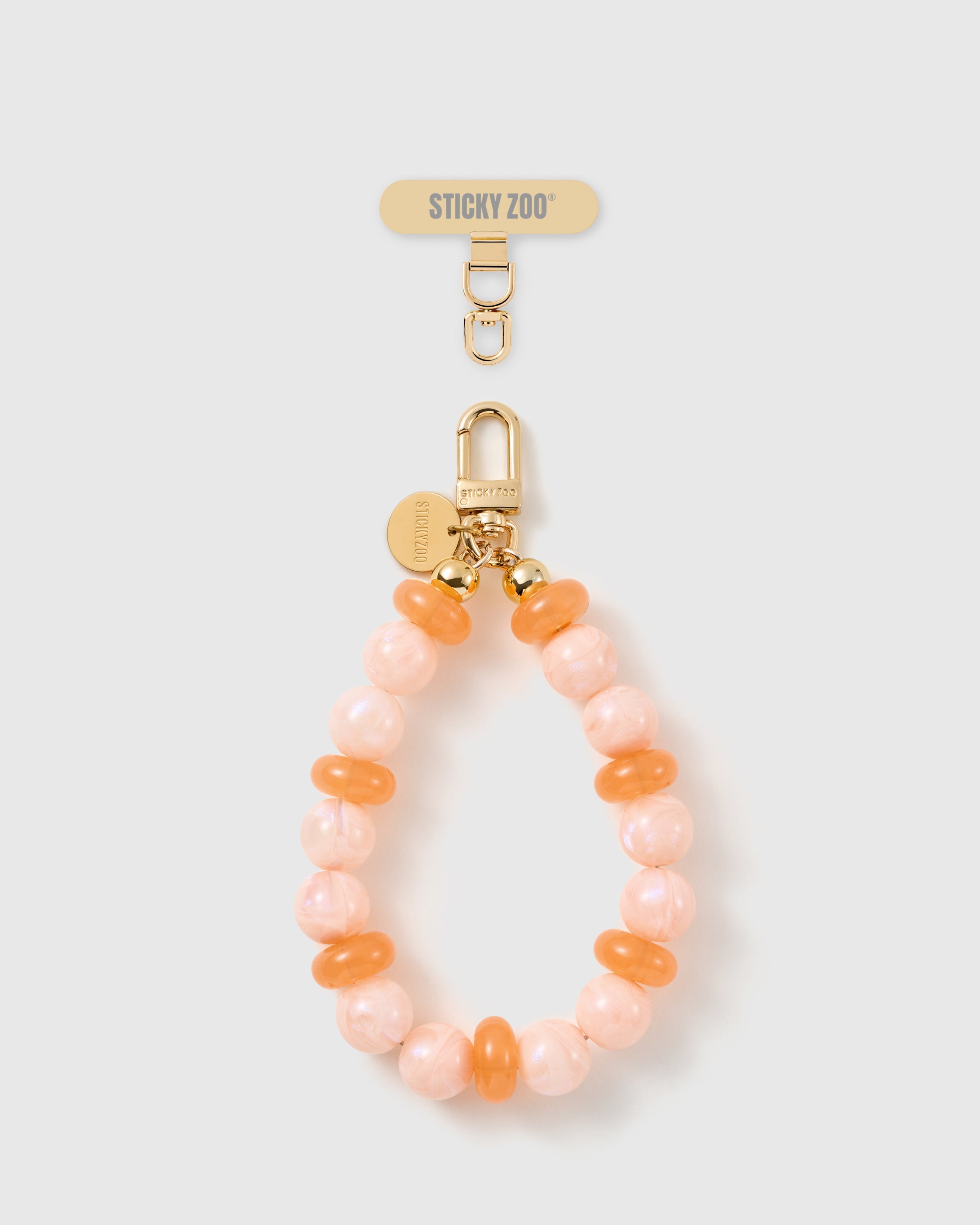 PEACH PEARL PHONE STRAP