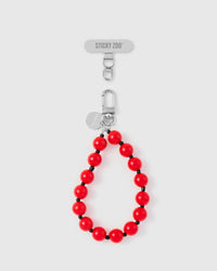 RED BEAD PHONE STRAP