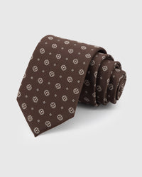 ESPRESSO CLOVER DOT TIE