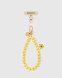 LEMON DAISY HEART PHONE STRAP