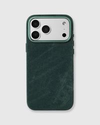 DENIM PHONE CASE — GREEN