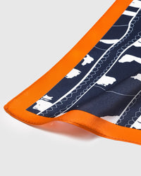 TANGERINE FRAME SILK SCARF