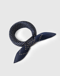 MIDNIGHT PETAL SILK SCARF